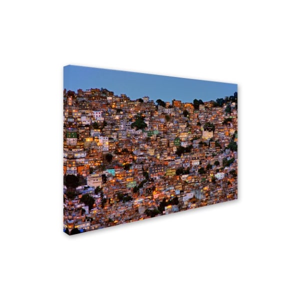 Adelino Alves 'Nightfall In The Favela Da Rocinha' Canvas Art,24x32